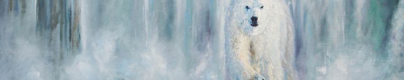 Eisbär-Vertikale , Öl auf Leinwand , 100 x 150 cm , ©2019 Heino Karschewski Eisbär-Vertikale , Öl auf Leinwand , 100 x 150 cm , ©2019 Heino Karschewski