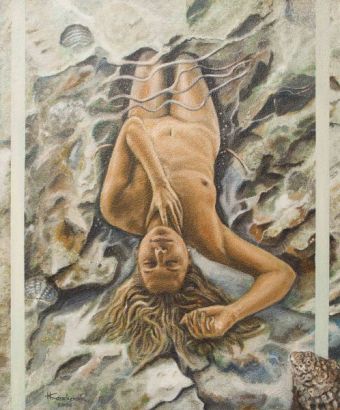Traum vom Werden , Öl auf Leinwand , 60 x 50 cm , © 2006 Heino Karschewski