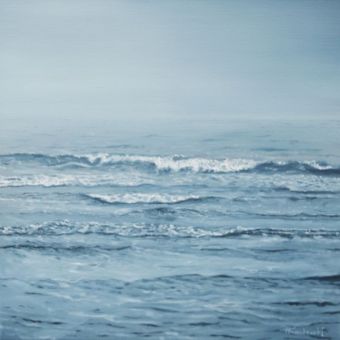 Nordsee am Morgen , Öl auf Leinwand , 50 x 50 cm , ©2015 Heino Karschewski