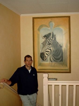 Magnus Wislander vor seinem THW Zebra