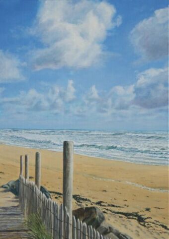 Fast am Strand , Öl auf Leinwand , 70 x 50 cm , ©2013 Heino Karschewski